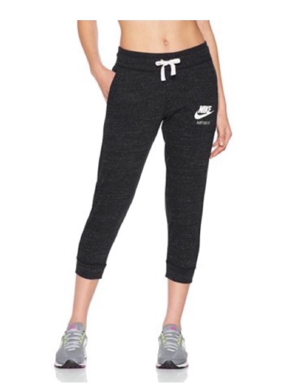 Nike vintage gym  Black Heather Cropped Joggers